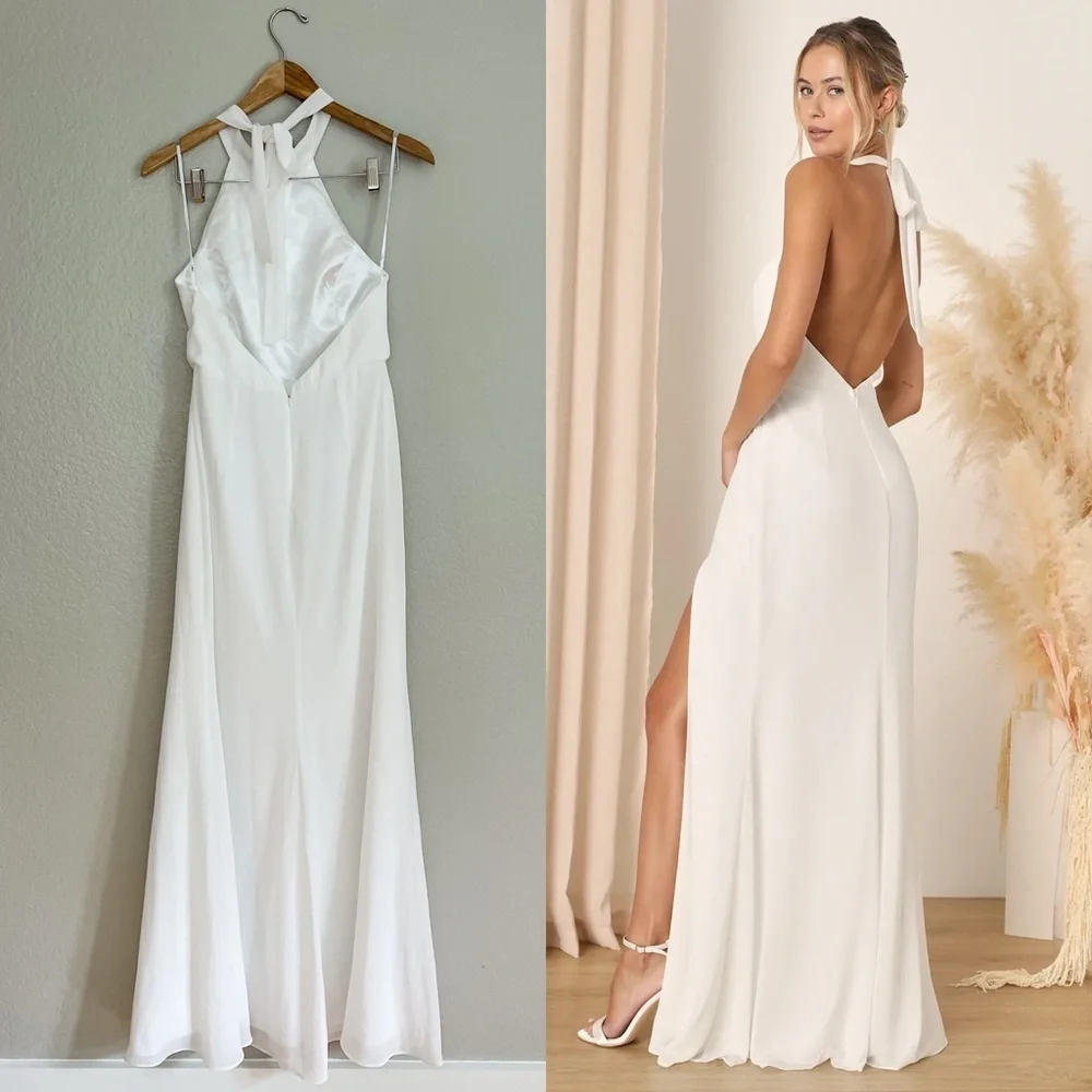 Captured Your Heart White Halter Maxi Dress - Picture 2 of 6